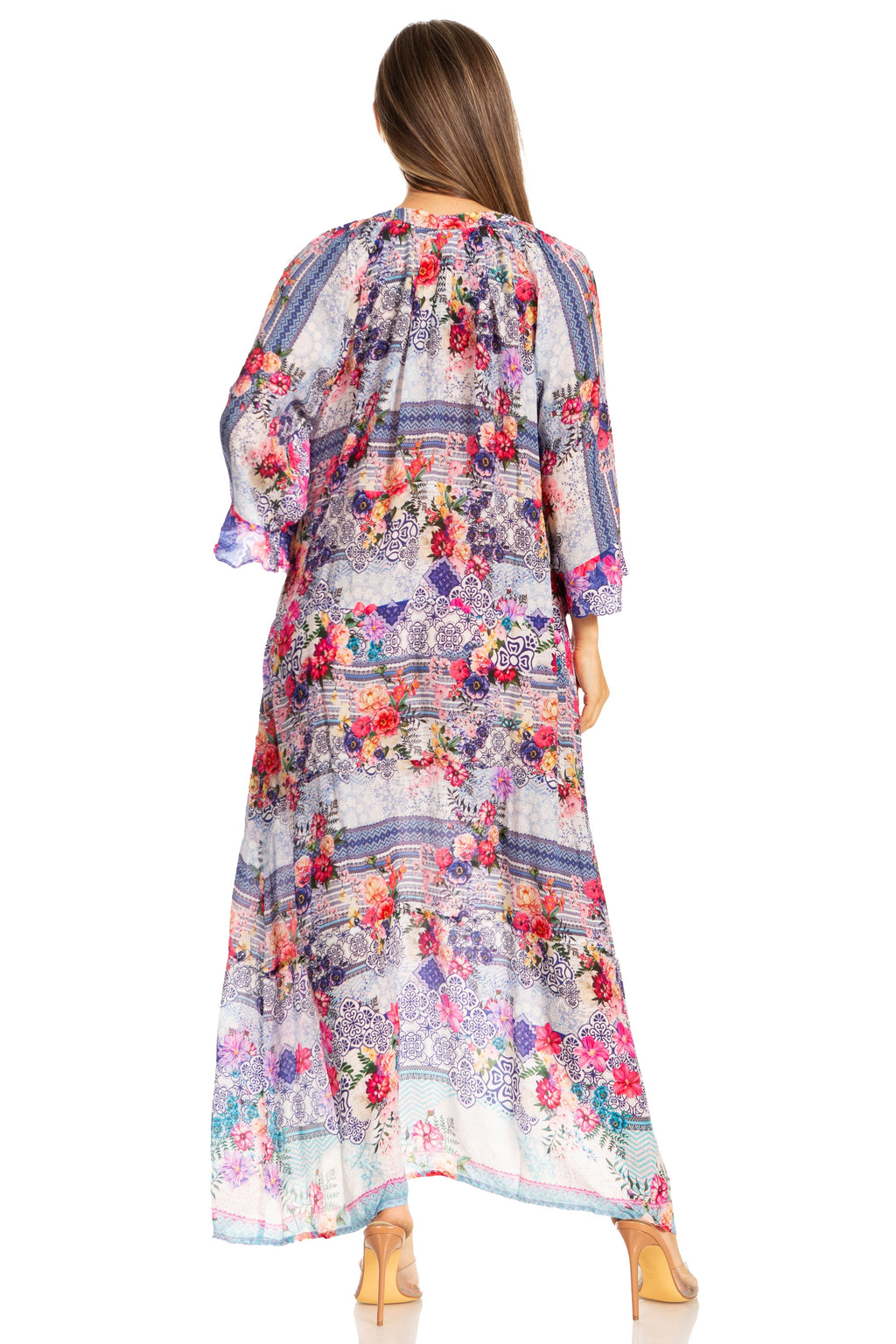 Women's Henley Neck Maxi Dress