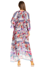 Women's Henley Neck Maxi Dress