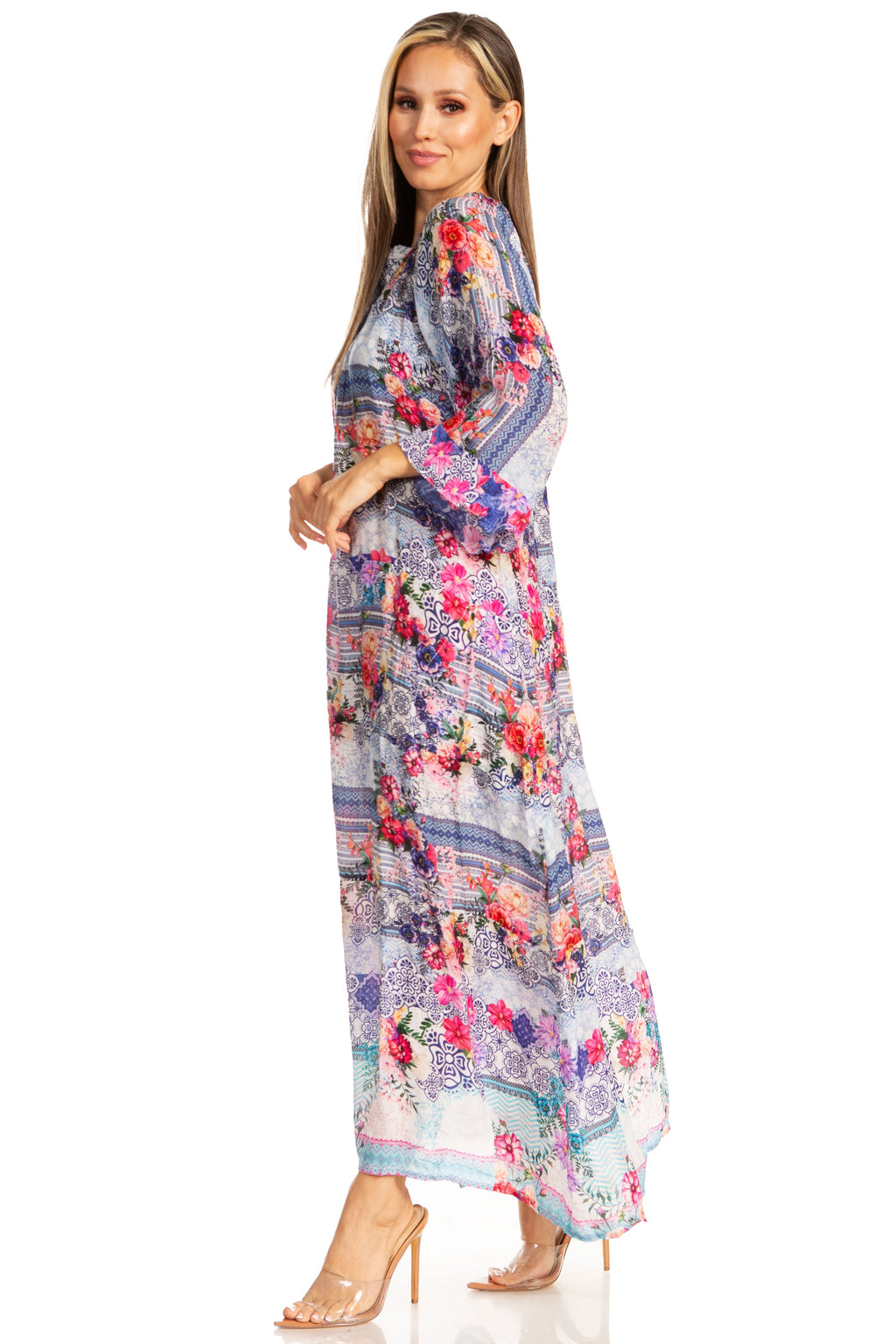 Women's Henley Neck Maxi Dress