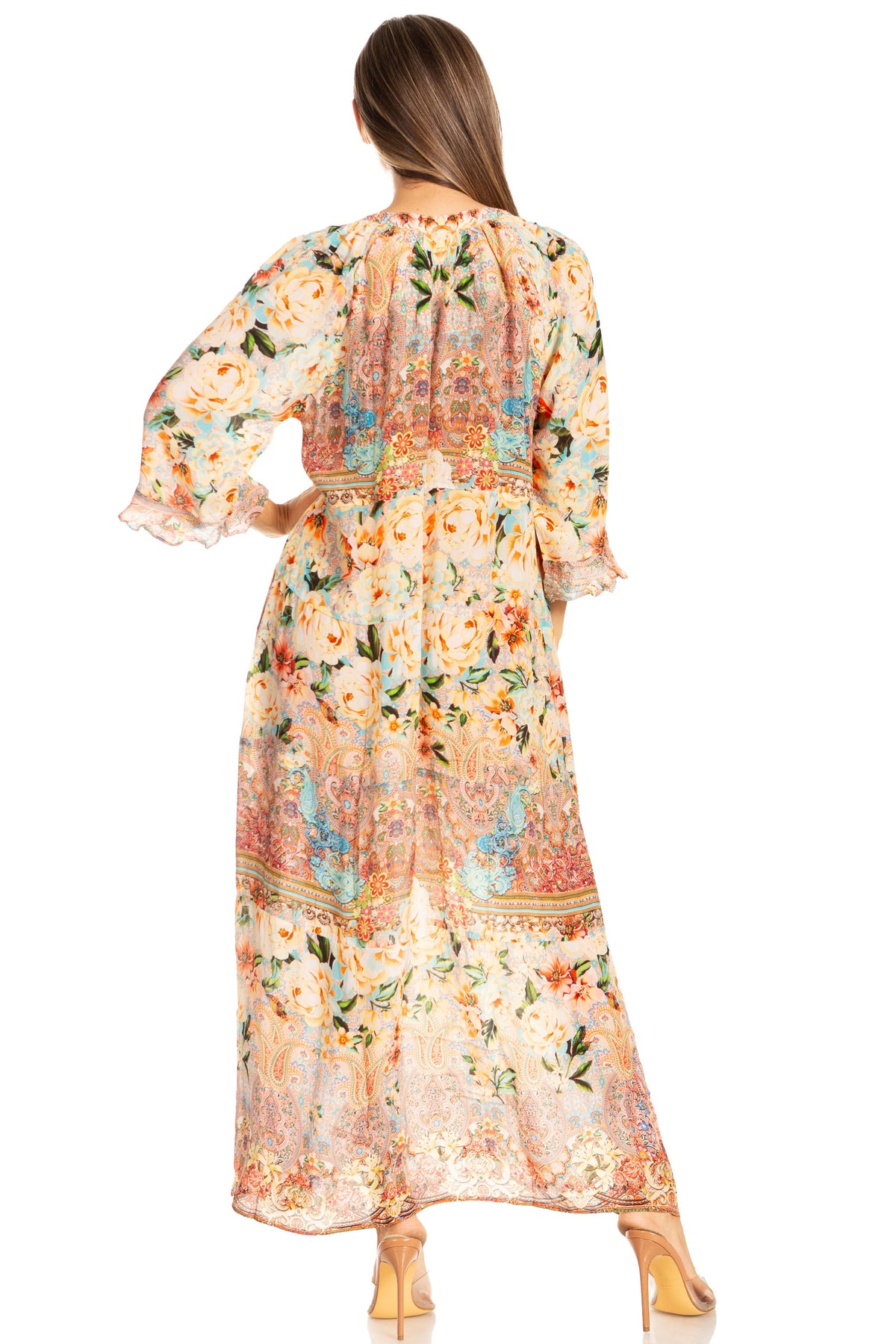 Women's Henley Neck Maxi Dress