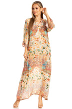 Women's Henley Neck Maxi Dress