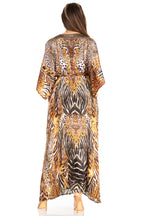 Women's V-Neck Maxi Caftan Dress