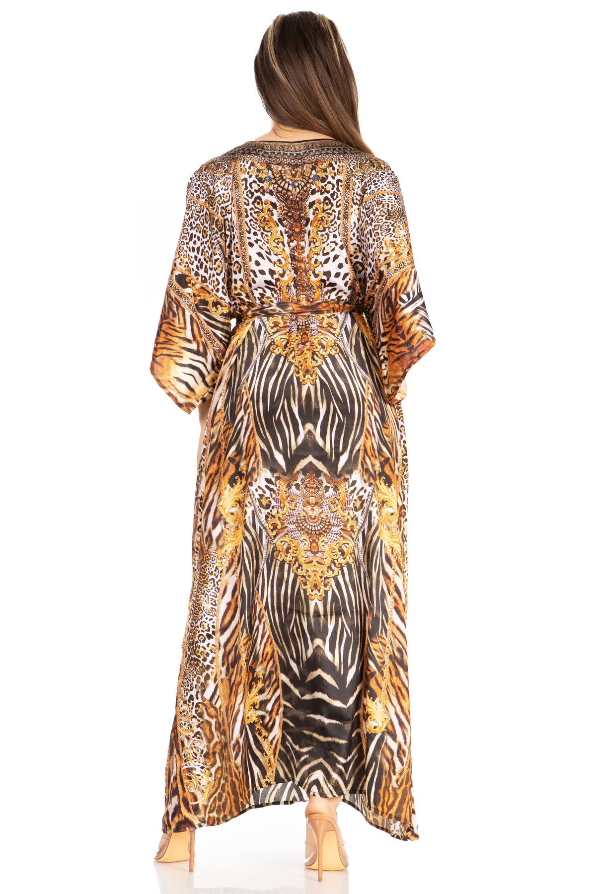 Women's V-Neck Maxi Caftan Dress