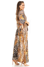 Women's V-Neck Maxi Caftan Dress
