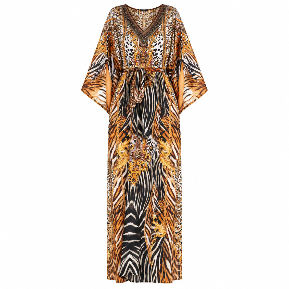 Women's V-Neck Maxi Caftan Dress