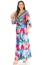 Women's V-Neck Maxi Caftan Dress