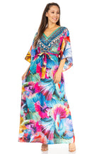 Women's V-Neck Maxi Caftan Dress
