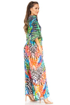 Women's V-Neck Maxi Caftan Dress