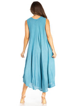 Tie Dye Sleeveless Caftan Dress