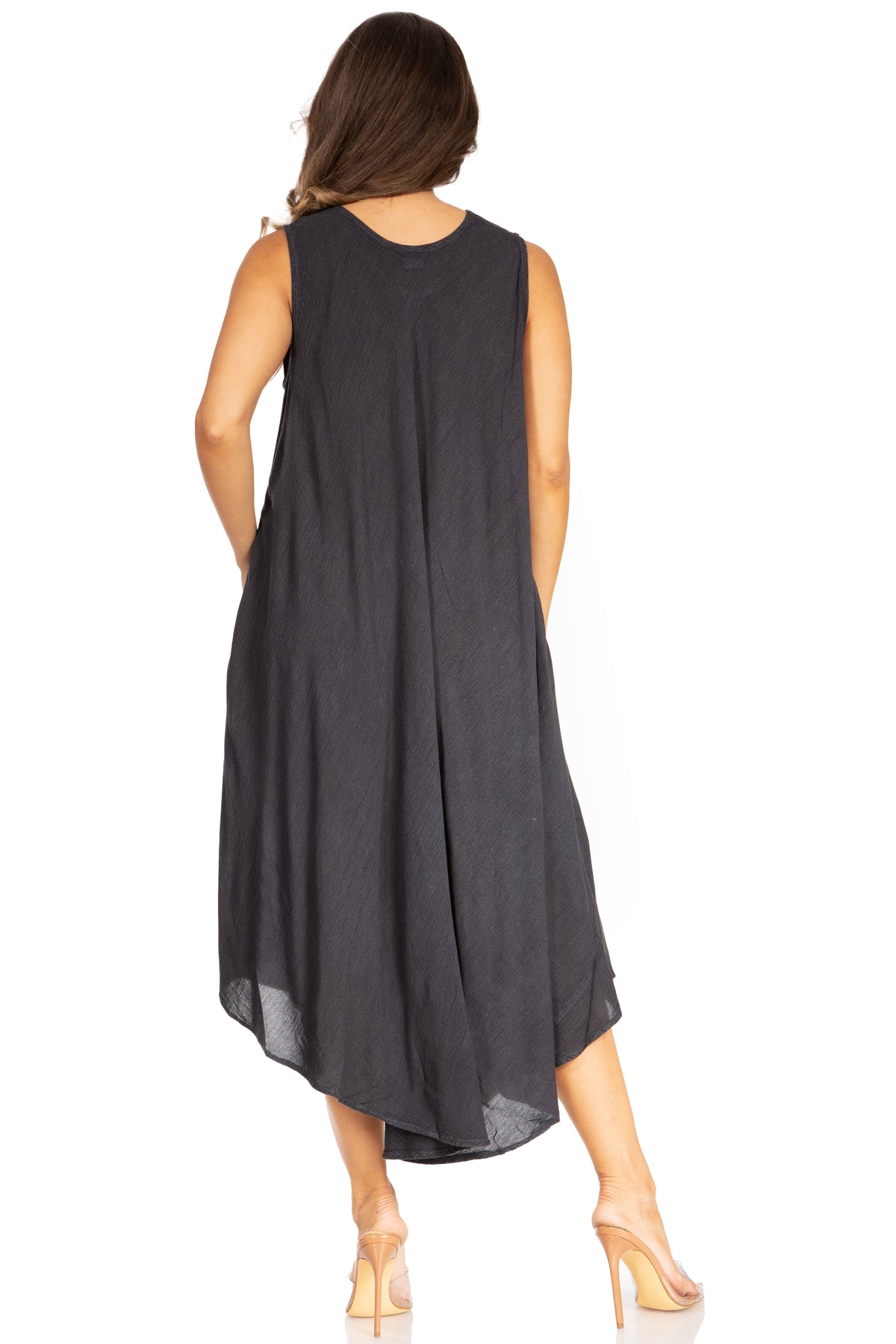 Tie Dye Sleeveless Caftan Dress
