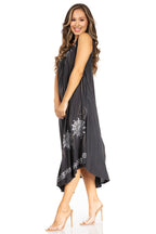 Tie Dye Sleeveless Caftan Dress
