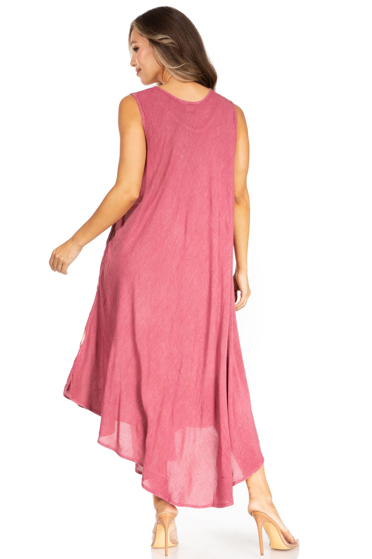 Tie Dye Sleeveless Caftan Dress