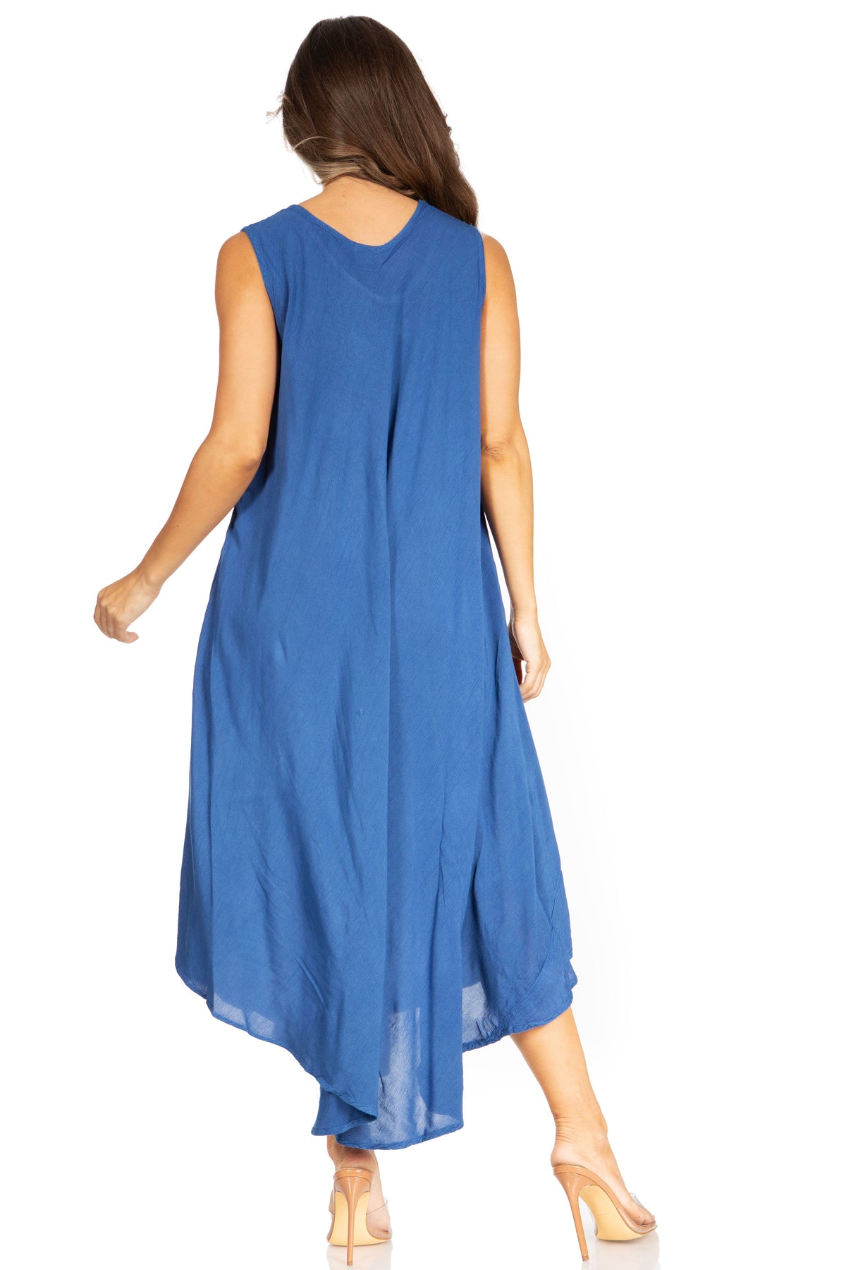 Tie Dye Sleeveless Caftan Dress