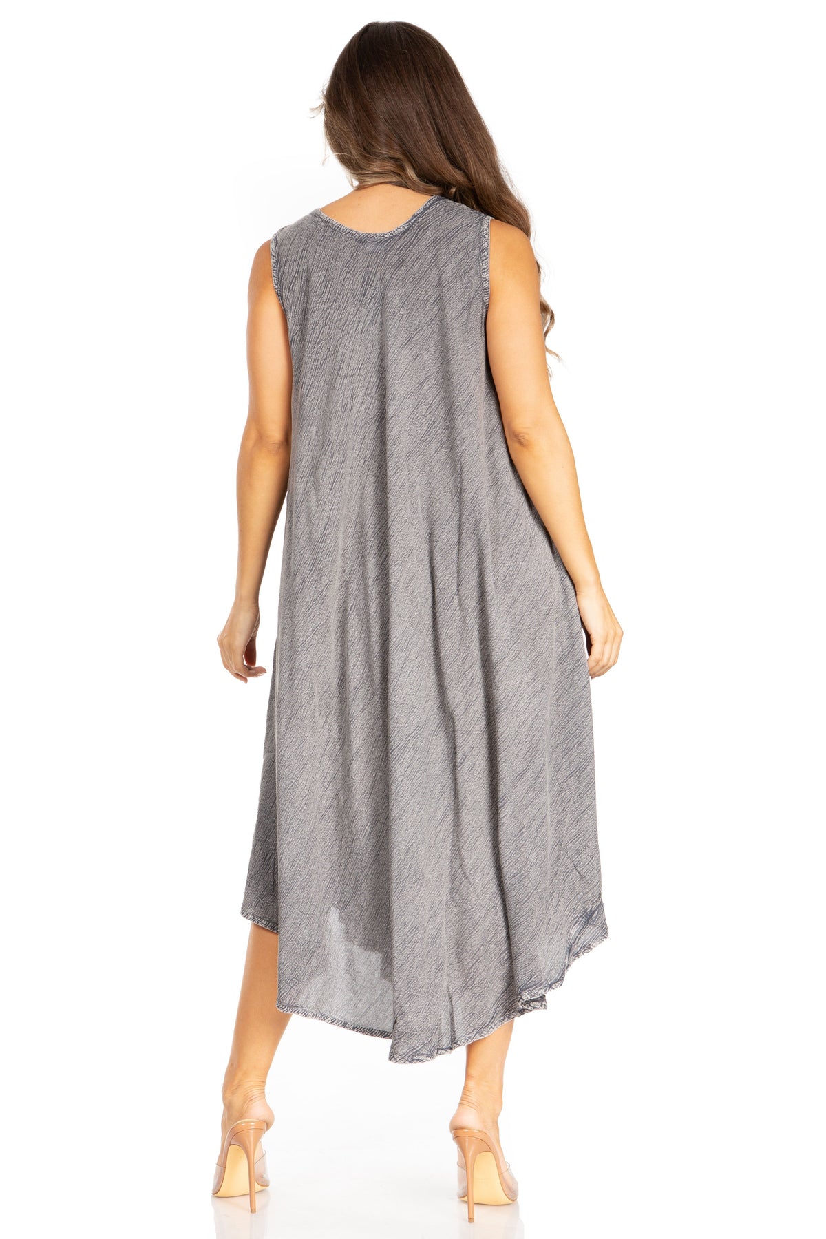 Tie Dye Sleeveless Caftan Dress