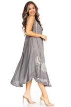 Tie Dye Sleeveless Caftan Dress