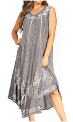Tie Dye Sleeveless Caftan Dress