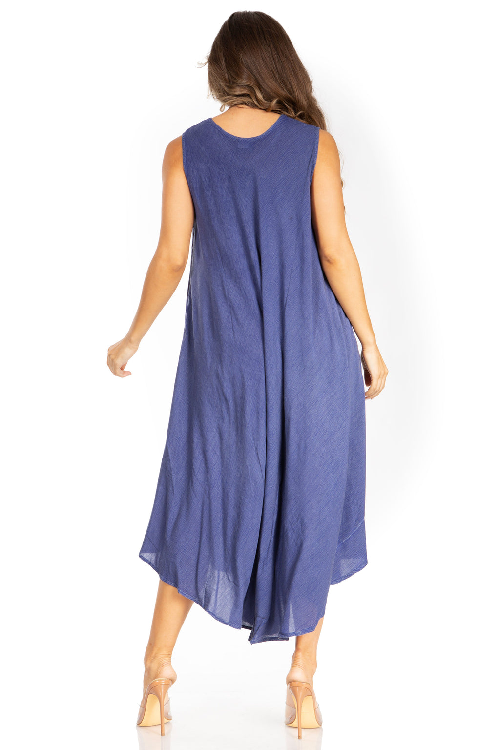 Tie Dye Sleeveless Caftan Dress