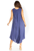 Tie Dye Sleeveless Caftan Dress