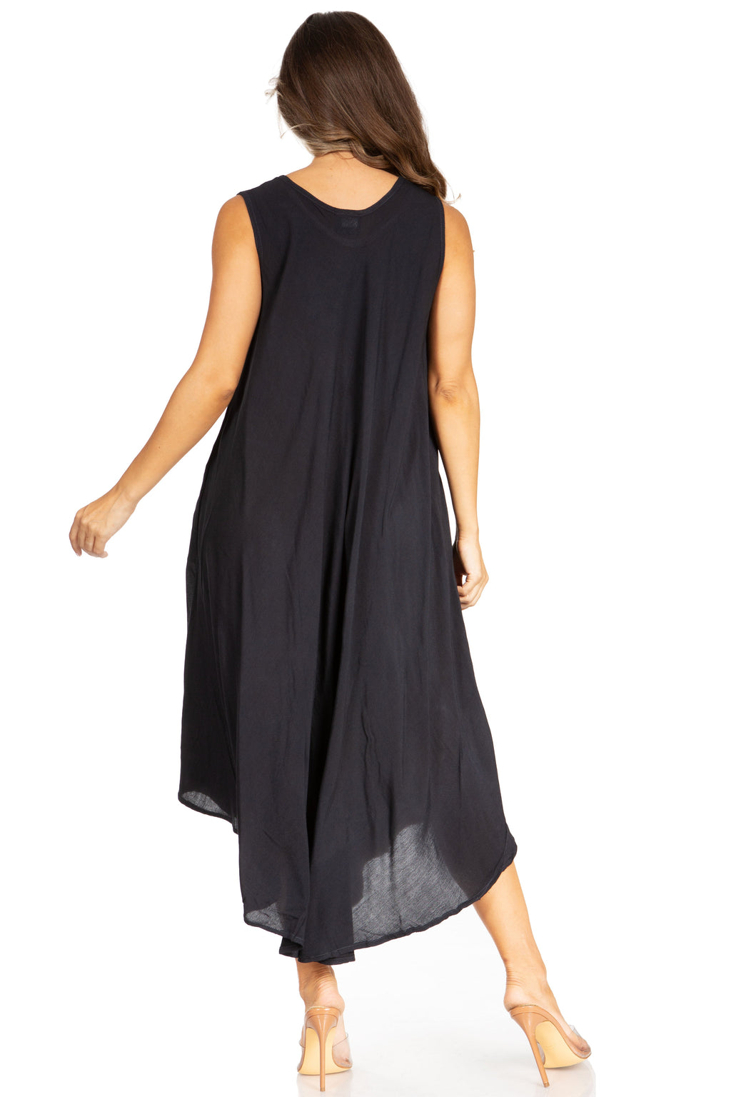 Tie Dye Sleeveless Caftan Dress