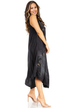 Tie Dye Sleeveless Caftan Dress