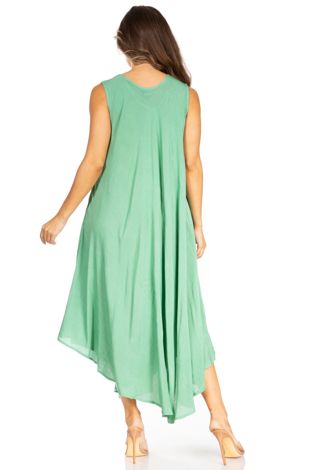 Tie Dye Sleeveless Caftan Dress