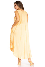 Tie Dye Sleeveless Caftan Dress