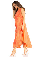 Tie Dye Sleeveless Caftan Dress