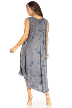 Tie Dye Sleeveless Caftan Dress