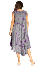 Tie Dye Sleeveless Caftan Dress