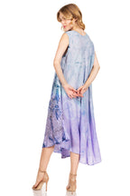 Tie Dye Sleeveless Caftan Dress
