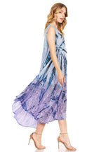 Tie Dye Sleeveless Caftan Dress