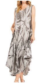 Tie Dye Sleeveless Caftan Dress