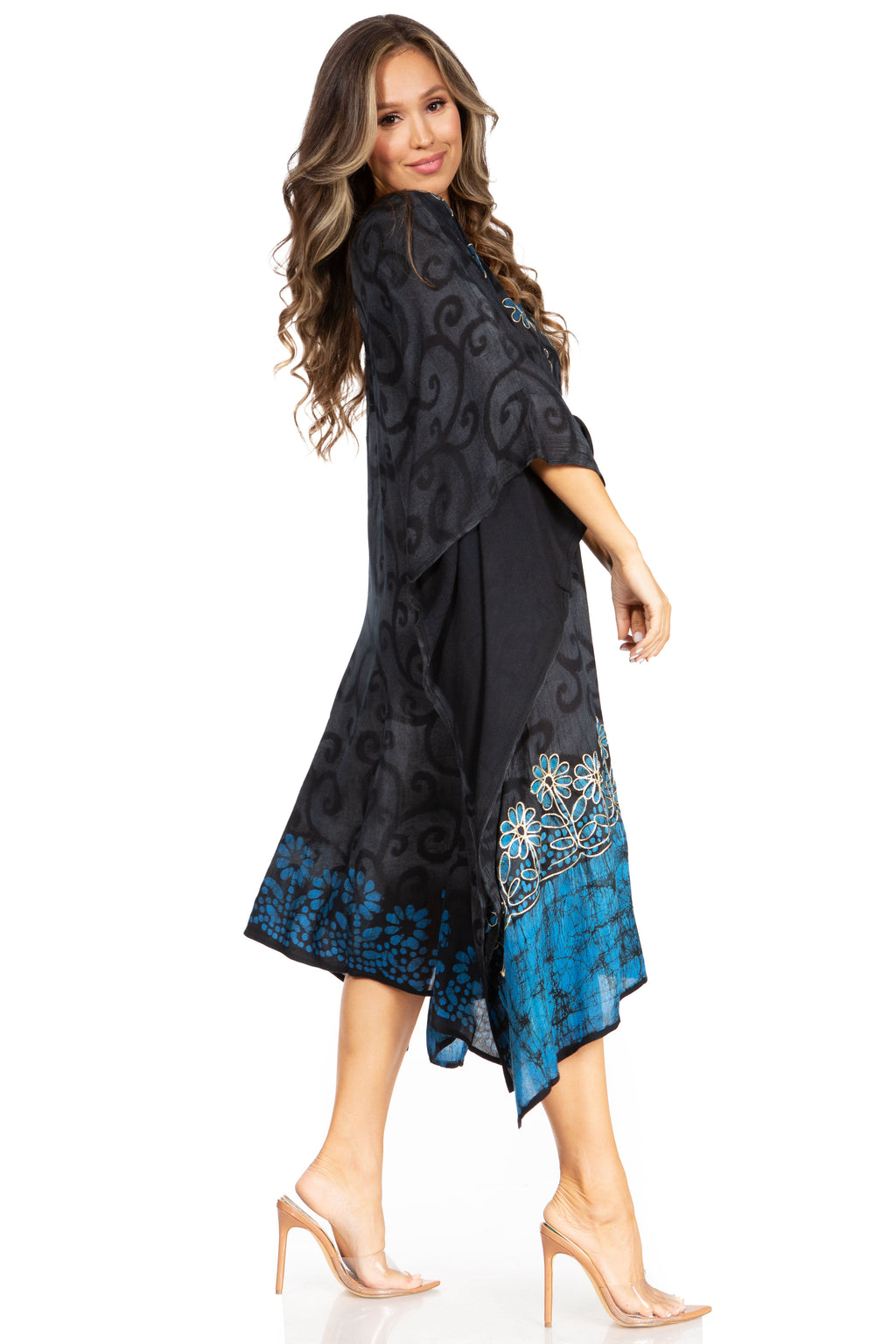 Tie Dye Caftan Dress Cover Up