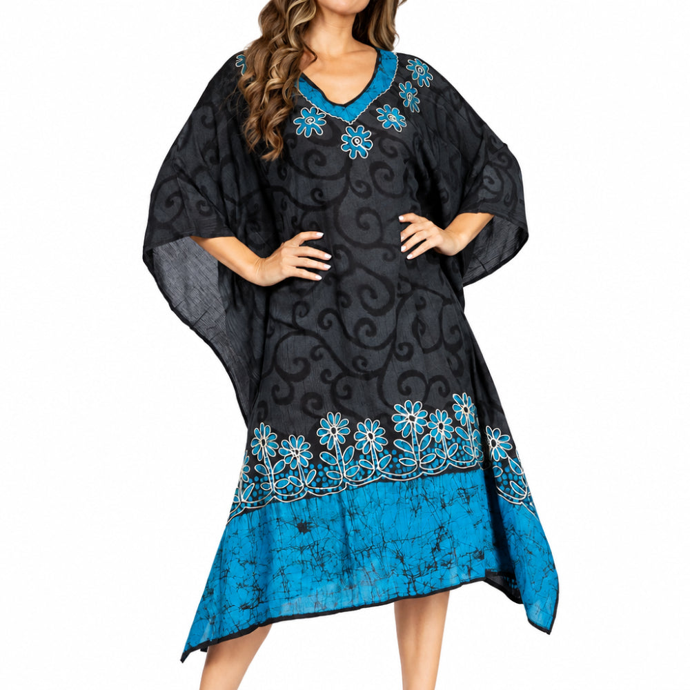 Tie Dye Caftan Dress Cover Up