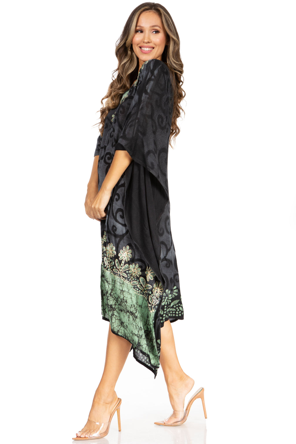 Tie Dye Caftan Dress Cover Up