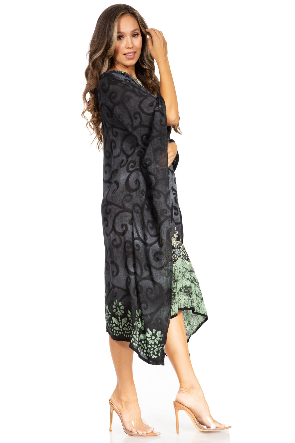 Tie Dye Caftan Dress Cover Up
