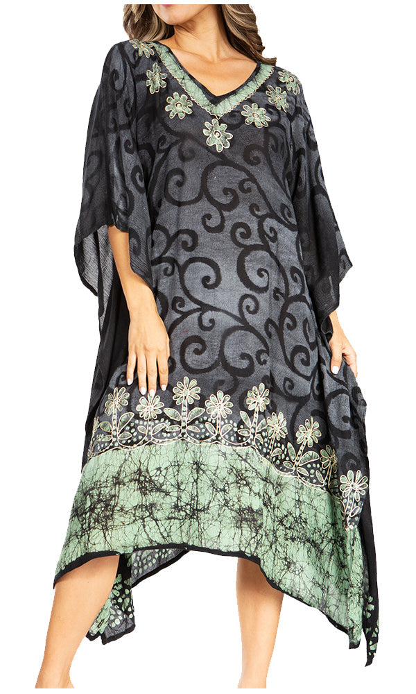 Tie Dye Caftan Dress Cover Up