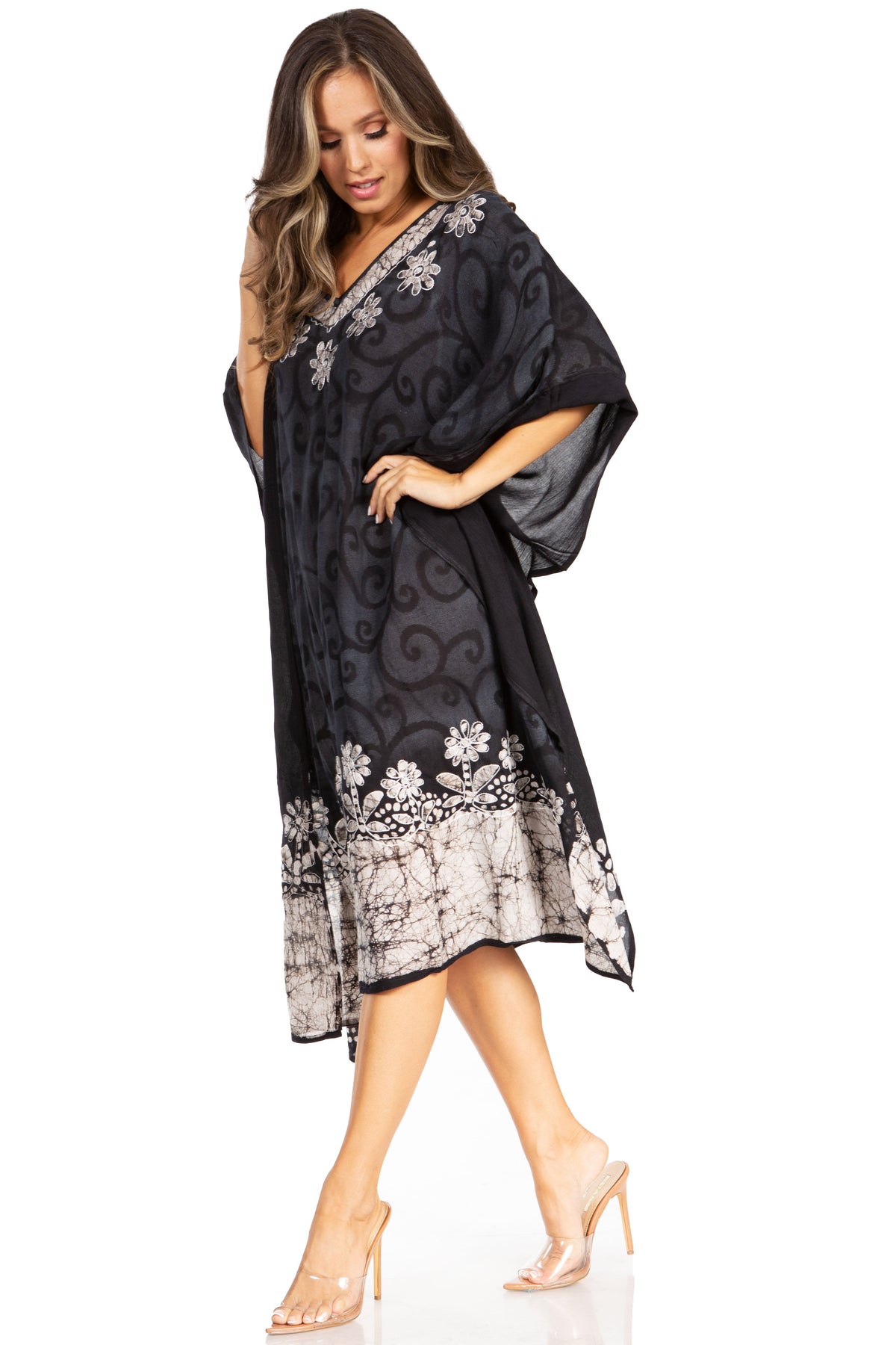 Tie Dye Caftan Dress Cover Up