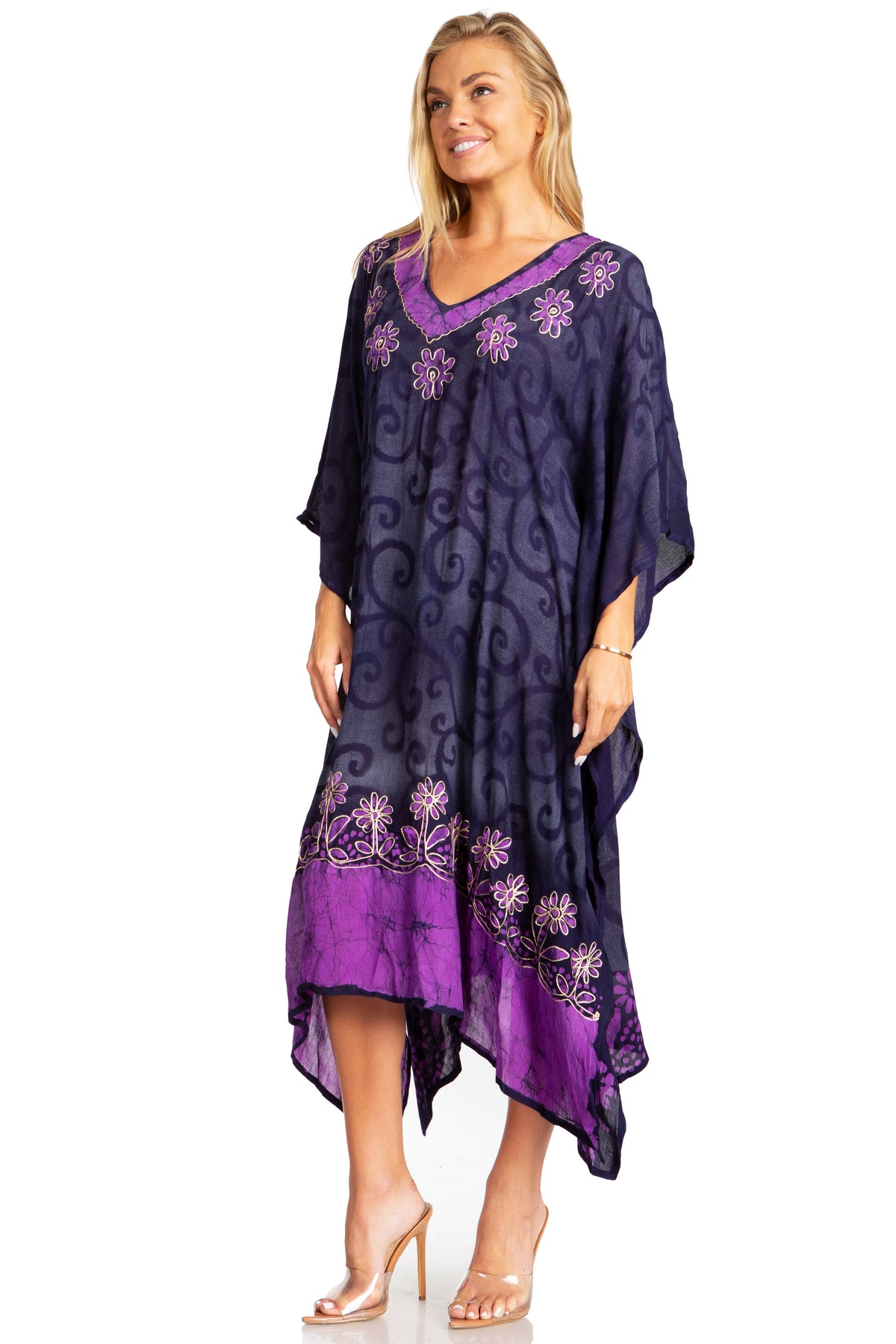 Tie Dye Caftan Dress Cover Up