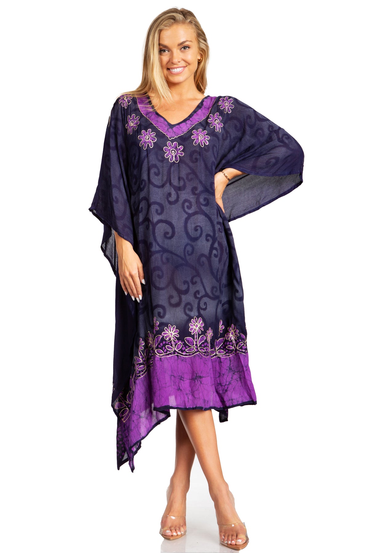 Tie Dye Caftan Dress Cover Up