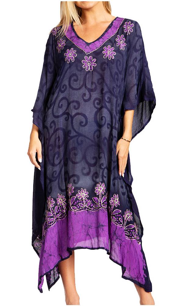 Tie Dye Caftan Dress Cover Up