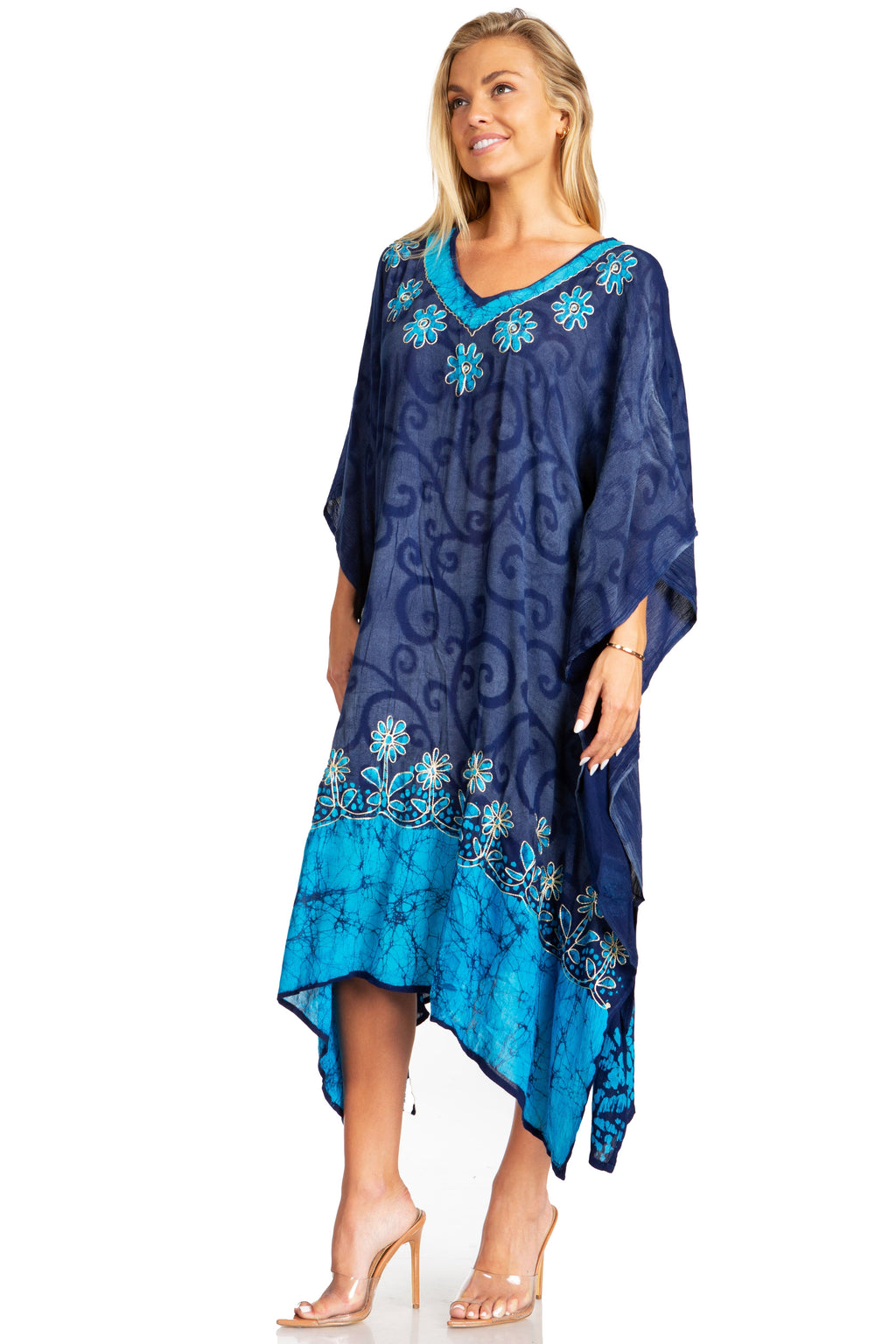 Tie Dye Caftan Dress Cover Up