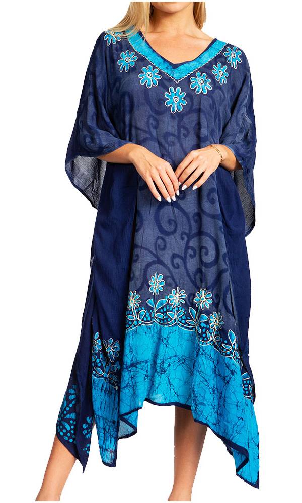 Tie Dye Caftan Dress Cover Up