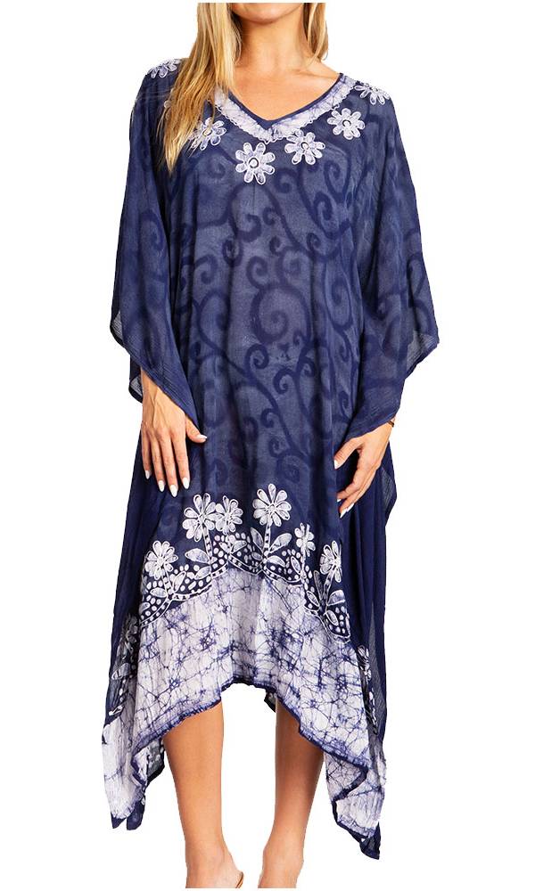 Tie Dye Caftan Dress Cover Up