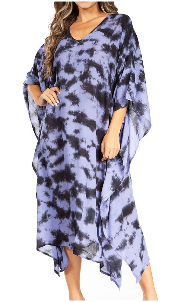Tie Dye Caftan Dress Cover Up