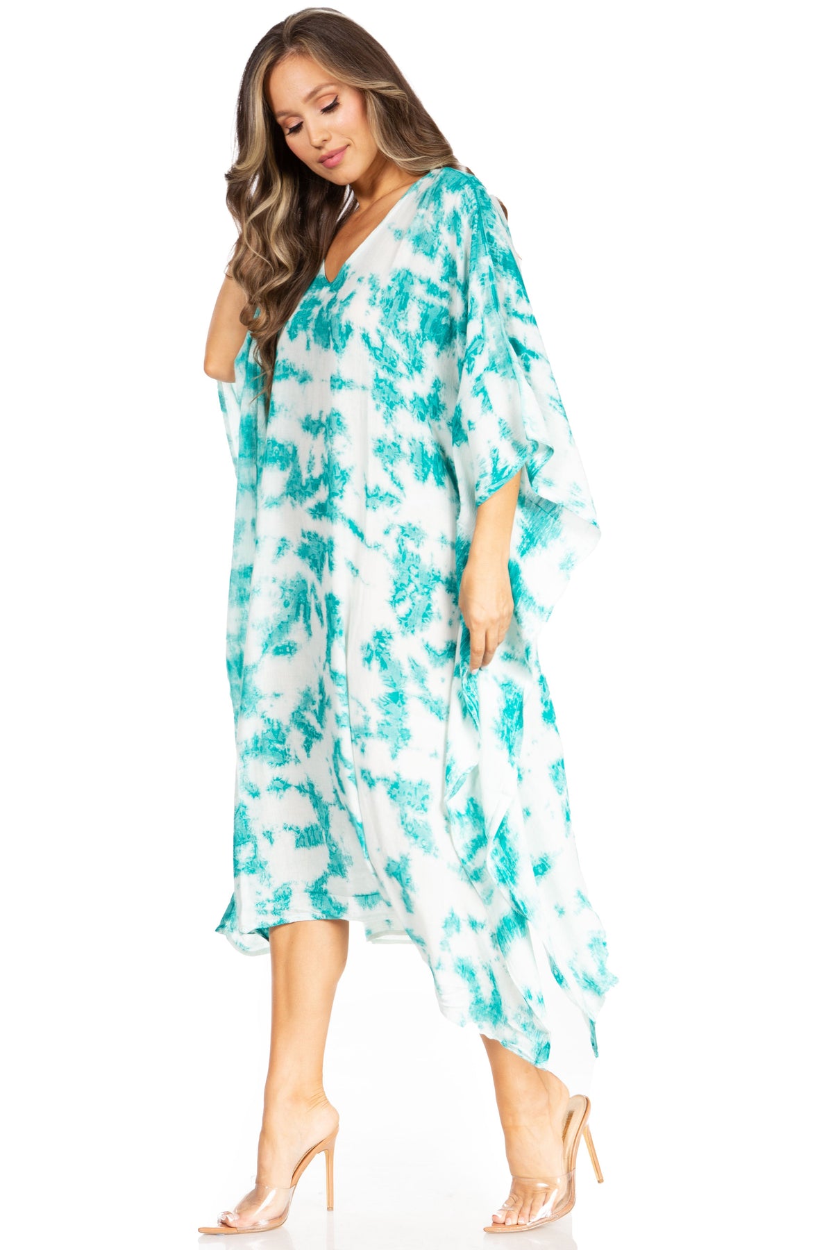 Tie Dye Caftan Dress Cover Up