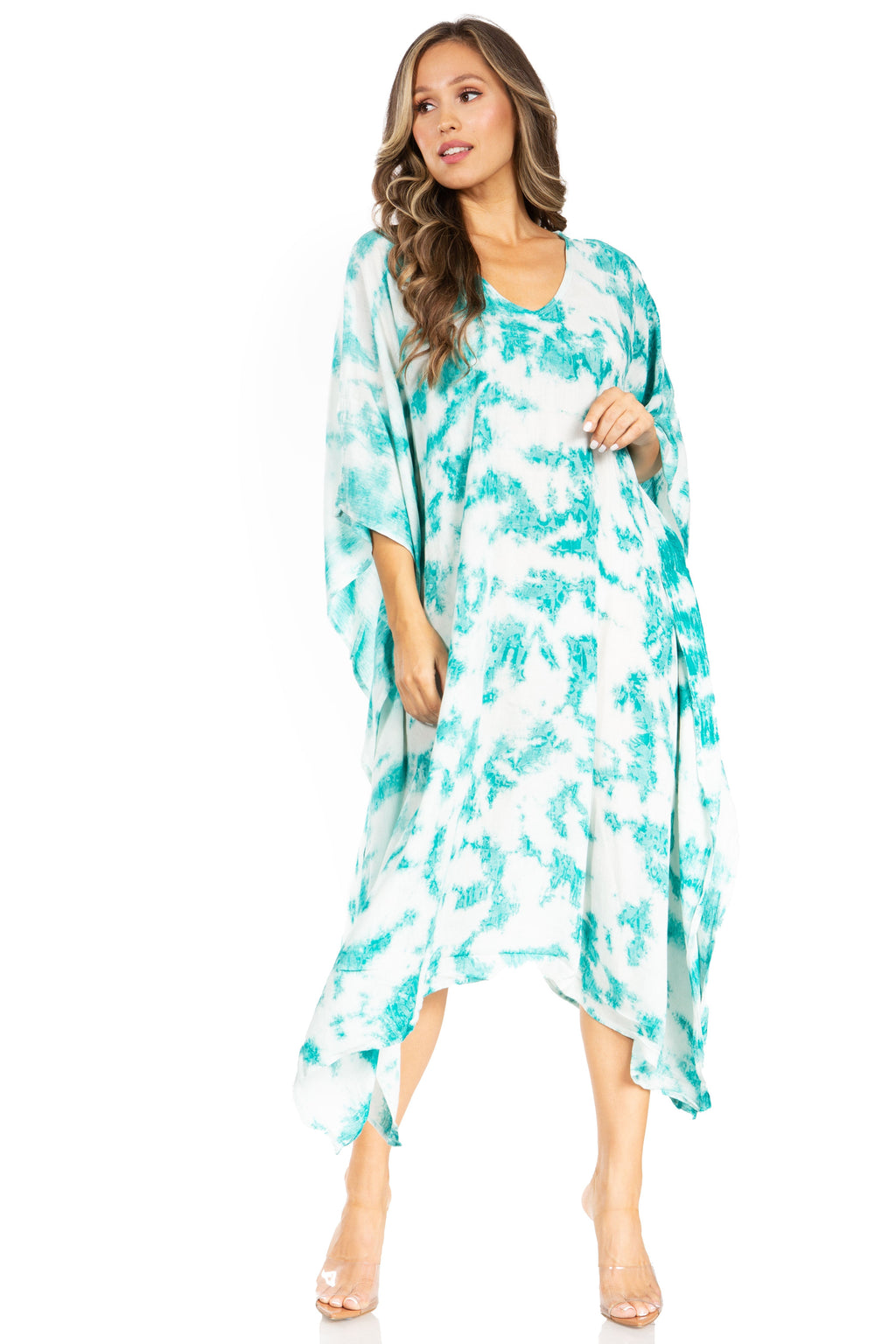 Tie Dye Caftan Dress Cover Up