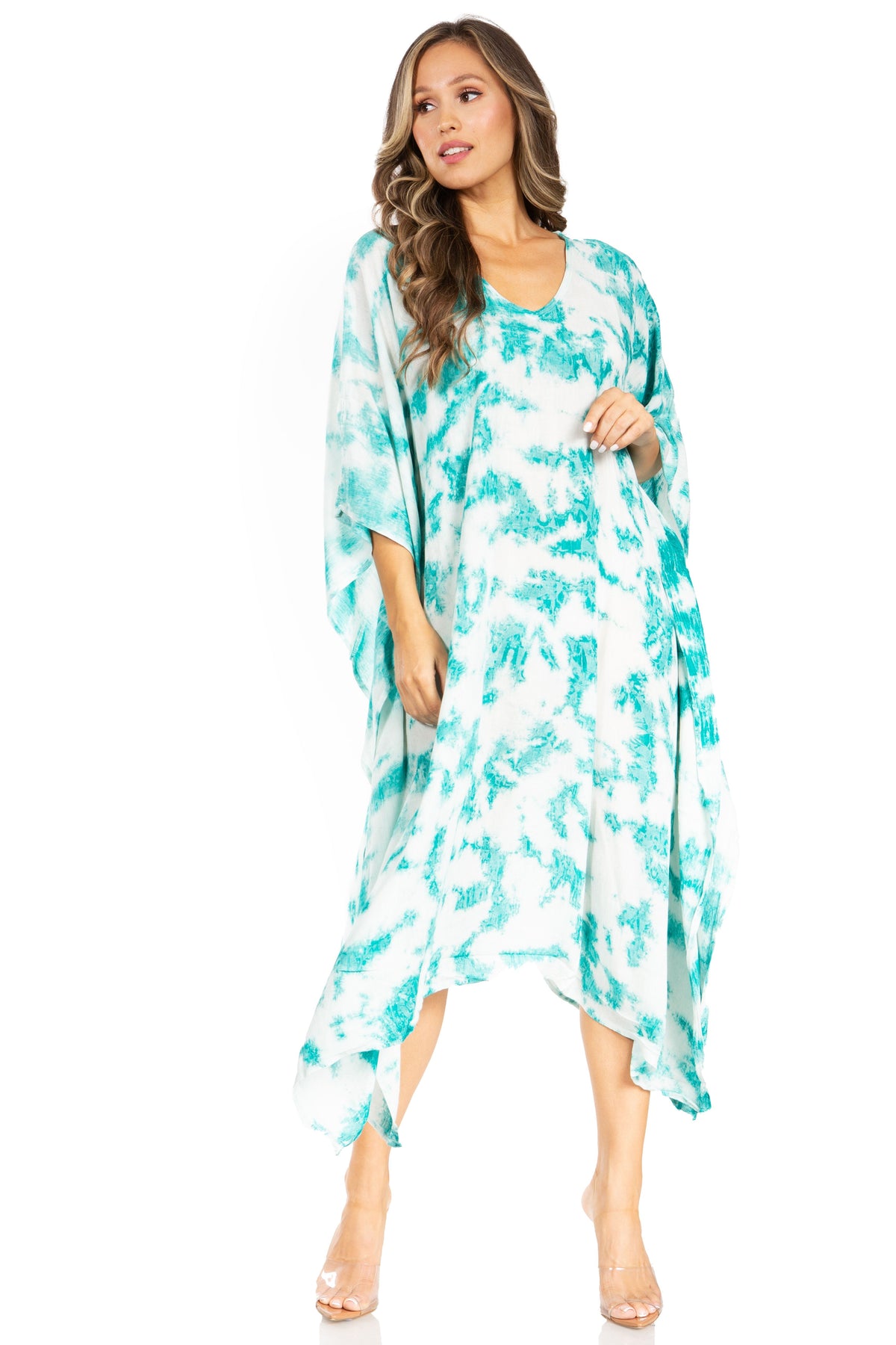 Tie Dye Caftan Dress Cover Up