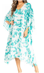 Tie Dye Caftan Dress Cover Up