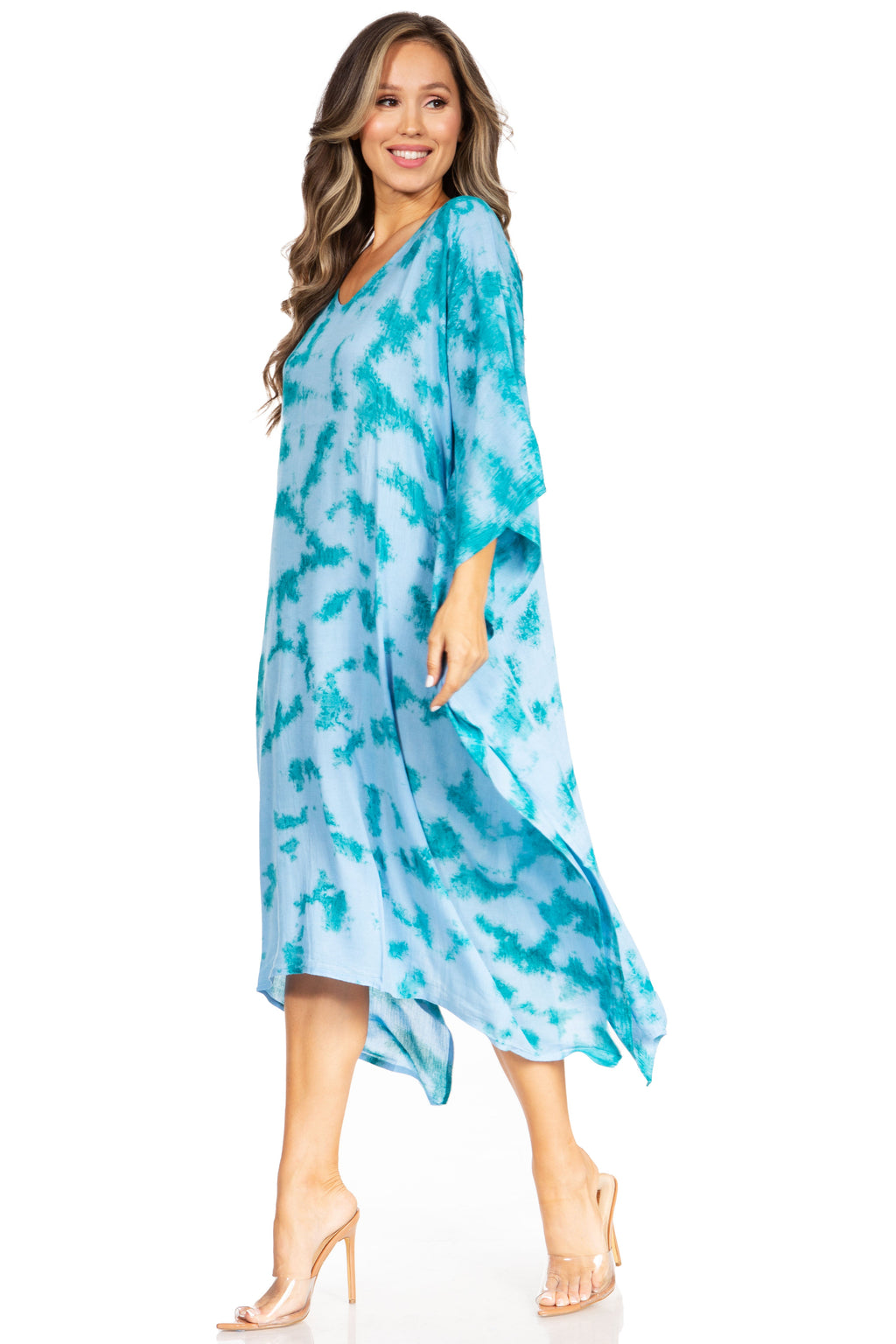 Tie Dye Caftan Dress Cover Up